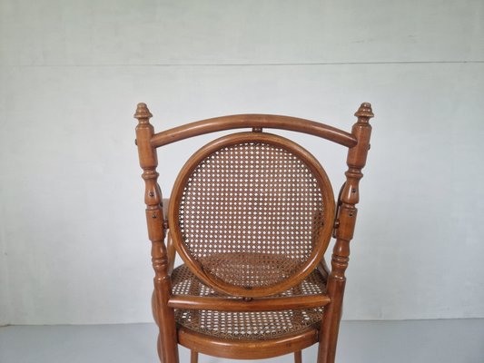 Antique Bentwood and Cane Chair by Josef Hoffman, 1890s-DGW-2024469