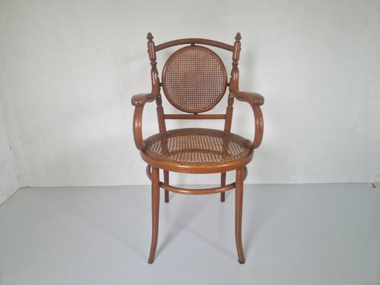 Antique Bentwood and Cane Chair by Josef Hoffman, 1890s-DGW-2024469