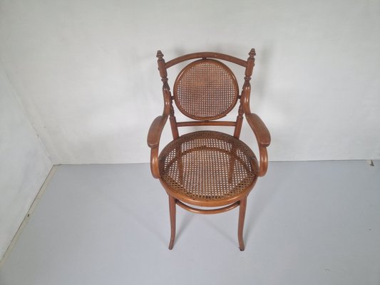 Antique Bentwood and Cane Chair by Josef Hoffman, 1890s-DGW-2024469