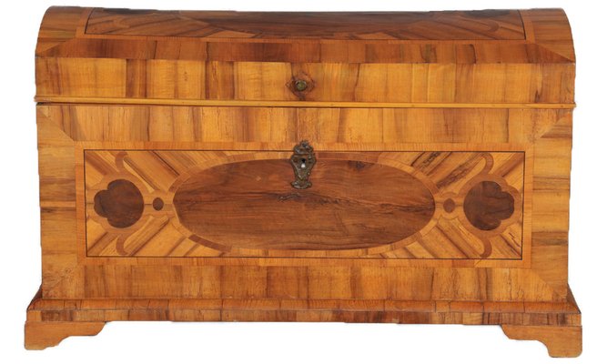 Antique Biedermeier Chest with Walnut Inlay, Early 19th Century-DXD-1151046