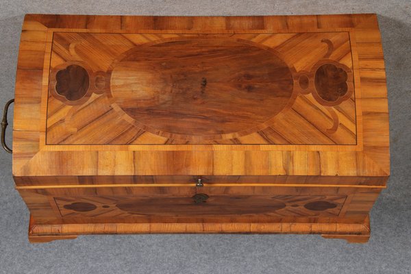 Antique Biedermeier Chest with Walnut Inlay, Early 19th Century-DXD-1151046