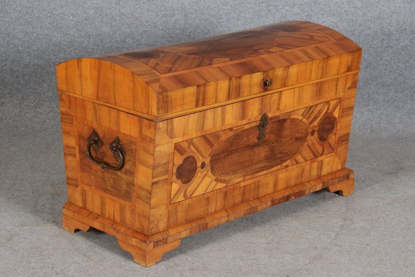 Antique Biedermeier Chest with Walnut Inlay, Early 19th Century-DXD-1151046