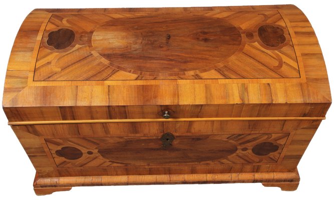 Antique Biedermeier Chest with Walnut Inlay, Early 19th Century-DXD-1151046