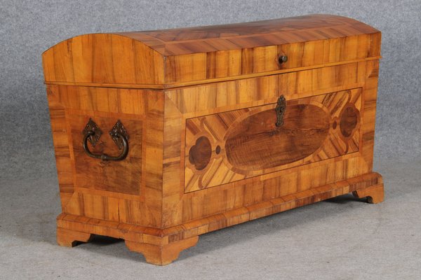 Antique Biedermeier Chest with Walnut Inlay, Early 19th Century-DXD-1151046