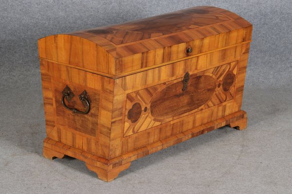 Antique Biedermeier Chest with Walnut Inlay, Early 19th Century-DXD-1151046