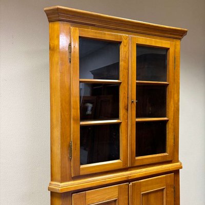 Antique Biedermeier Corner Cupboard in Cherry, 1830-ALF-2033617