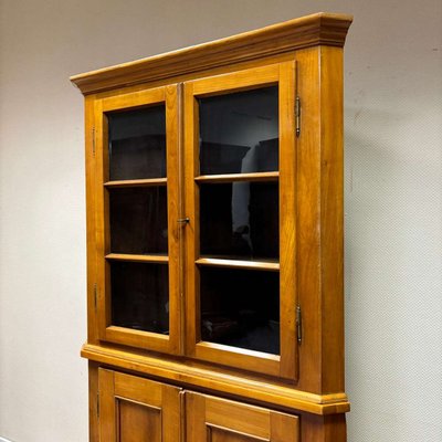 Antique Biedermeier Corner Cupboard in Cherry, 1830-ALF-2033617