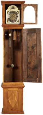 Antique Biedermeier Grandfather Clock in Cherry Tree, 19th Century-DXD-2021420