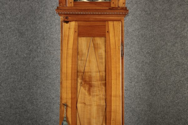 Antique Biedermeier Grandfather Clock in Cherry Tree, 19th Century-DXD-2021420