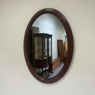 Antique Biedermeier Mahogany Mirror-ALF-2033516