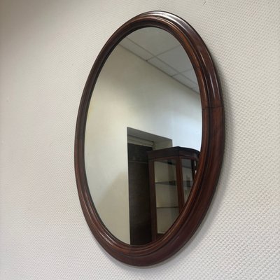 Antique Biedermeier Mahogany Mirror-ALF-2033516