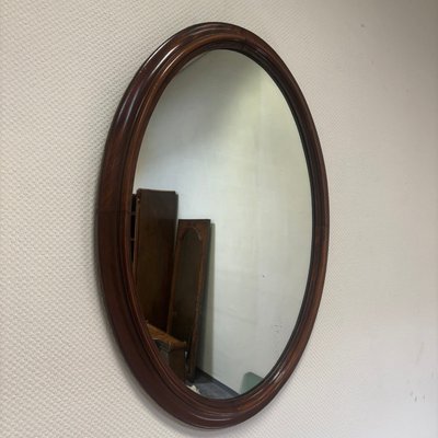 Antique Biedermeier Mahogany Mirror-ALF-2033516