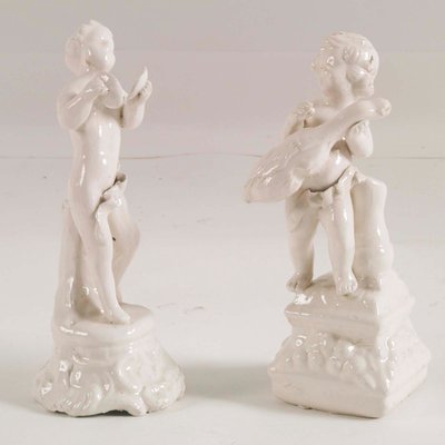 Antique Biscuit Porcelain Statues from Capodimonte-Napoli, Set of 2-NJV-879011