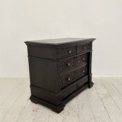 Antique Black Chest of Drawers, 1880-FB-1818303