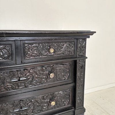 Antique Black Chest of Drawers, 1880-FB-1818303