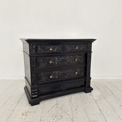 Antique Black Chest of Drawers, 1880-FB-1818303