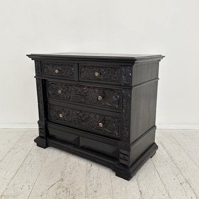 Antique Black Chest of Drawers, 1880-FB-1818303