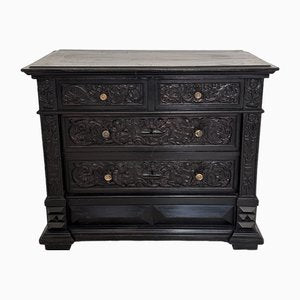 Antique Black Chest of Drawers, 1880-FB-1818303