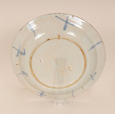 Antique Blue and White Plate in Earthenware, 1690-GOE-1779626