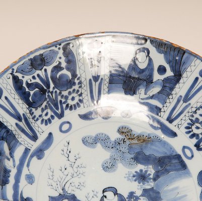 Antique Blue and White Plate in Earthenware, 1690s-GOE-1782866