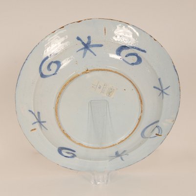 Antique Blue and White Plate in Earthenware, 1690s-GOE-1782866