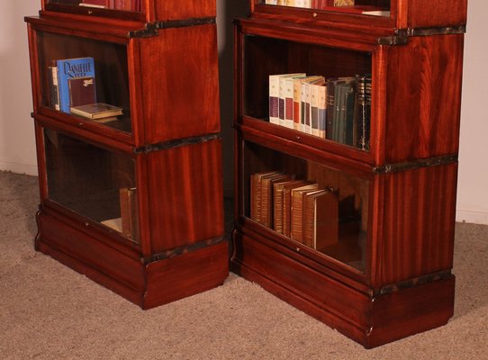 Antique Bookcases in Mahogany from Globe Wernicke, Set of 2-HPU-1807980