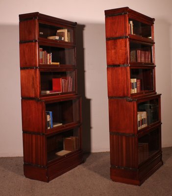 Antique Bookcases in Mahogany from Globe Wernicke, Set of 2-HPU-1807980