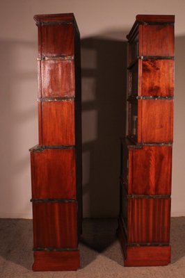 Antique Bookcases in Mahogany from Globe Wernicke, Set of 2-HPU-1807980