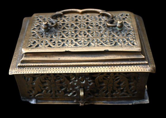 Antique Brass Chest Messenger Box, 17th Century-RIK-1764031