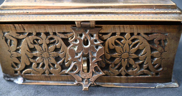 Antique Brass Chest Messenger Box, 17th Century-RIK-1764031