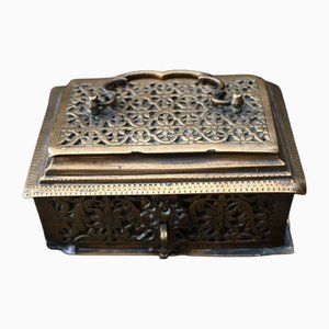 Antique Brass Chest Messenger Box, 17th Century-RIK-1764031