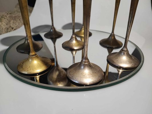 Antique Brass Goblets, 1890s, Set of 8-CAQ-1785778