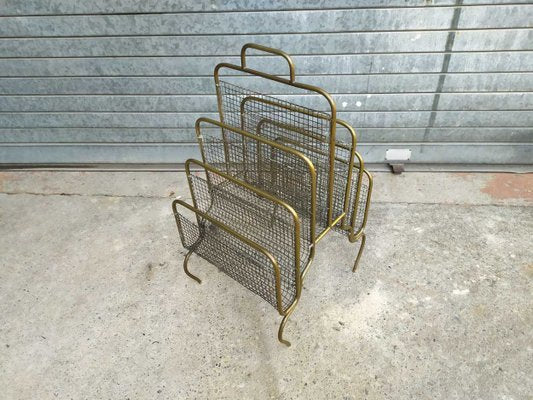 Antique Brass Magazine Rack-EAD-621387