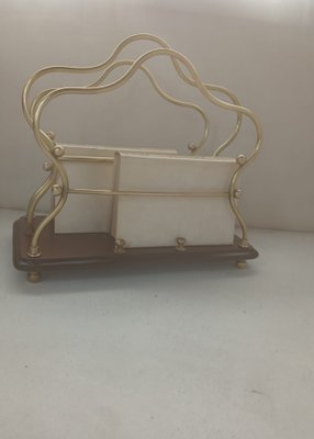 Antique Brass Magazine Rack-LLP-1168134