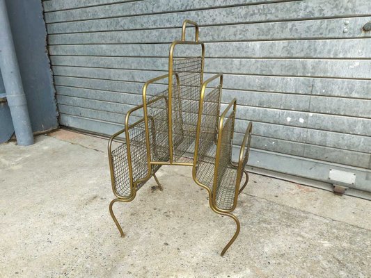 Antique Brass Magazine Rack-EAD-621387