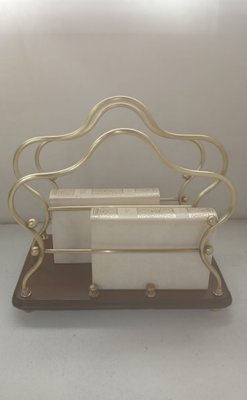 Antique Brass Magazine Rack-LLP-1168134