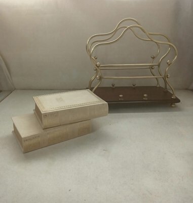 Antique Brass Magazine Rack-LLP-1168134