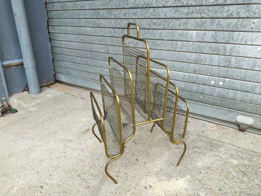 Antique Brass Magazine Rack-EAD-621387