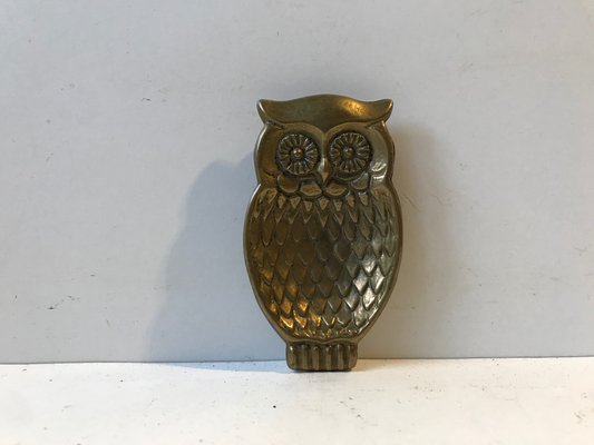 Antique Brass Owl Ashtray-LCR-852152