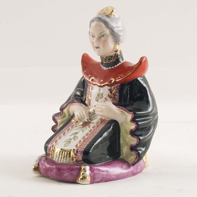 Antique Brazilian Porcelain Chinese Noble Figurine from Vieira de Castro-NJV-715146