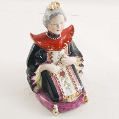 Antique Brazilian Porcelain Chinese Noble Figurine from Vieira de Castro-NJV-715146