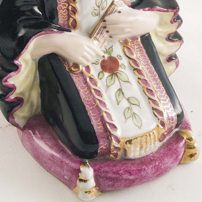 Antique Brazilian Porcelain Chinese Noble Figurine from Vieira de Castro-NJV-715146