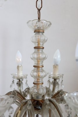 Antique Bronze and Crystal Chandelier, 1880s-DCO-906356