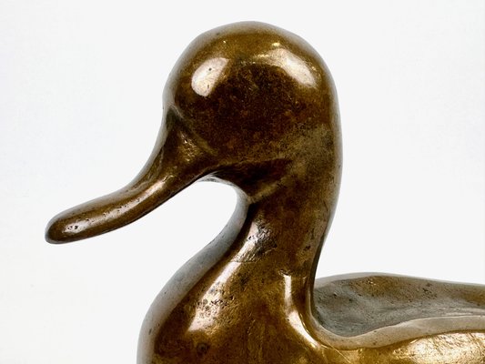 Antique Bronze Duck Figure, 19th Century-ZCY-2021430