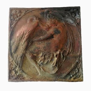 Antique Bronze Leda Relief-JJT-766470