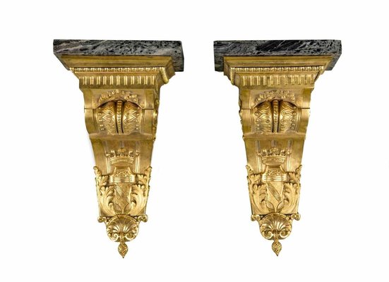 Antique Bronze Shelves, Set of 2-ZCI-1318045