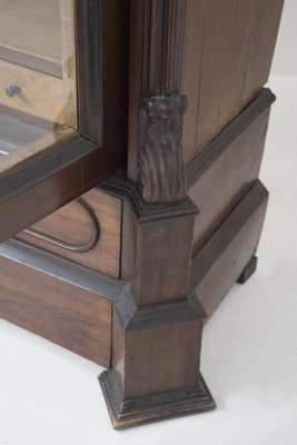 Antique Cabinet in Walnut Wood with Glass-RCE-1309356