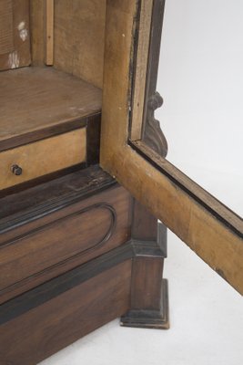 Antique Cabinet in Walnut Wood with Glass-RCE-1309356