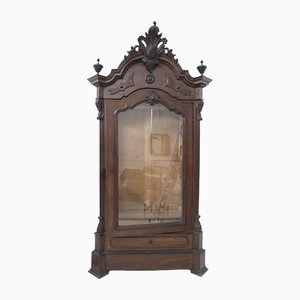 Antique Cabinet in Walnut Wood with Glass-RCE-1309356