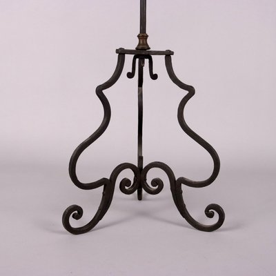 Antique Candleholder in Wroght Iron with Bronze Decorations-VMM-2033298